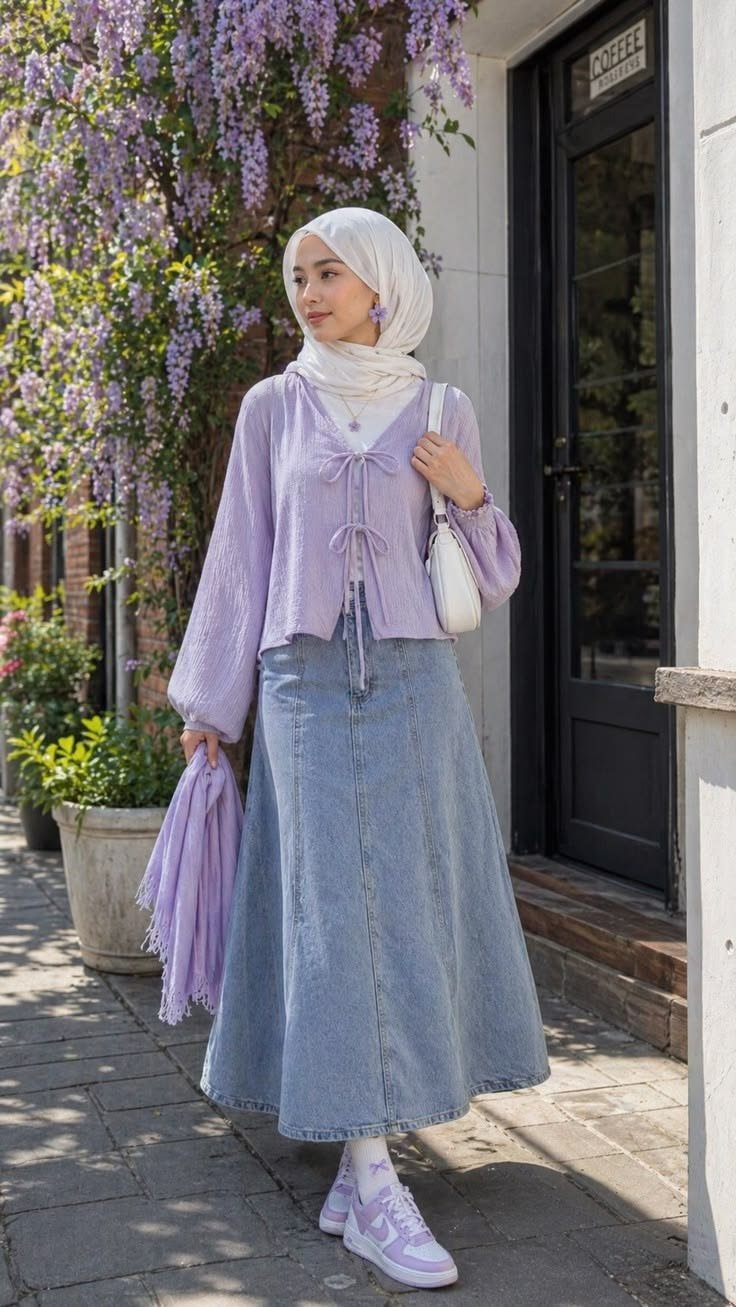soft lavender tie cardigan