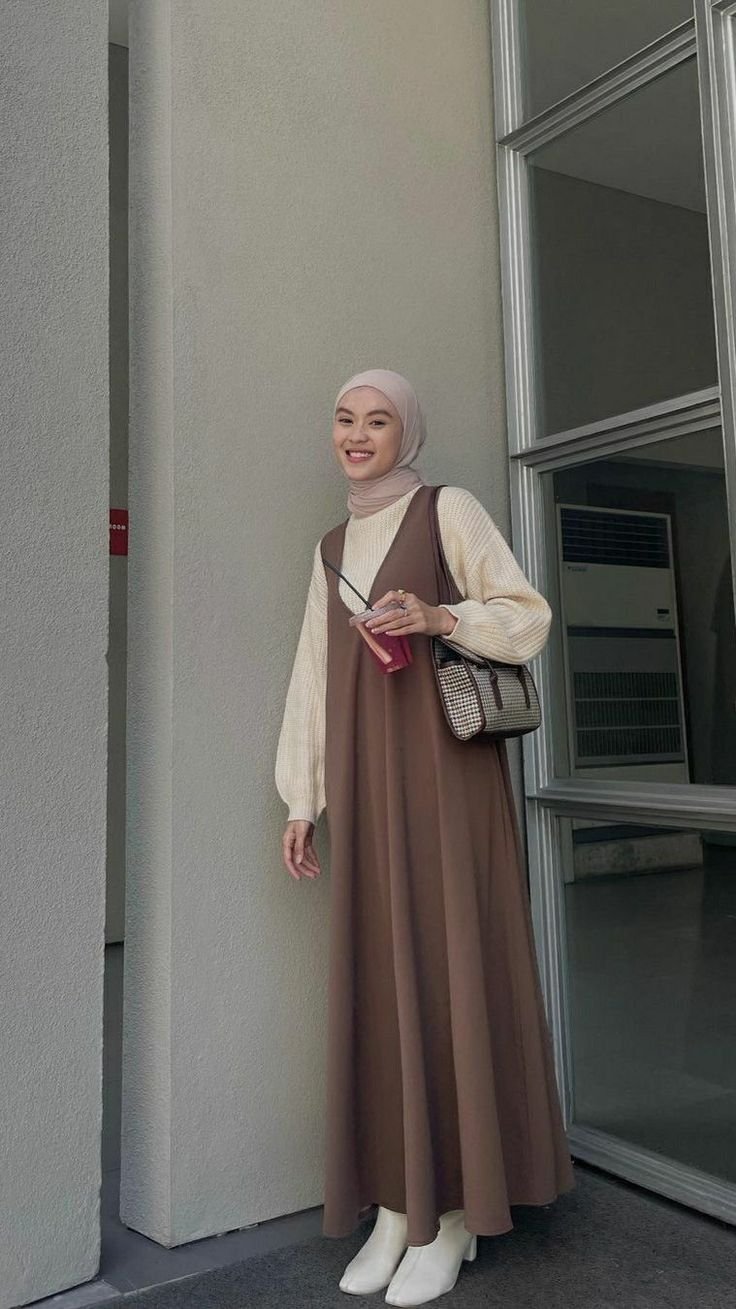 Mocha layered maxi dresses