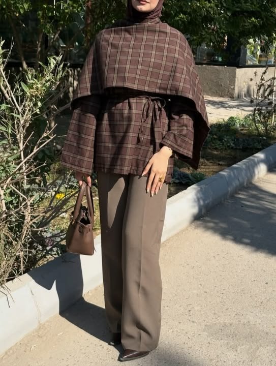 Layered brown Top